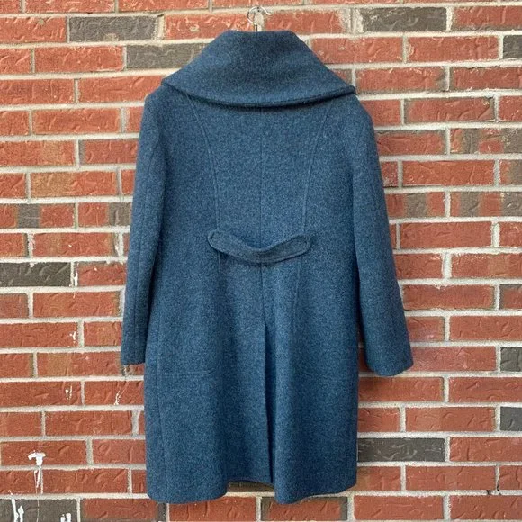❌SOLD❌Vintage Italian Speckled Wool Teal Blue 1950's Style Peacoat size Small … - Picture 4 of 10